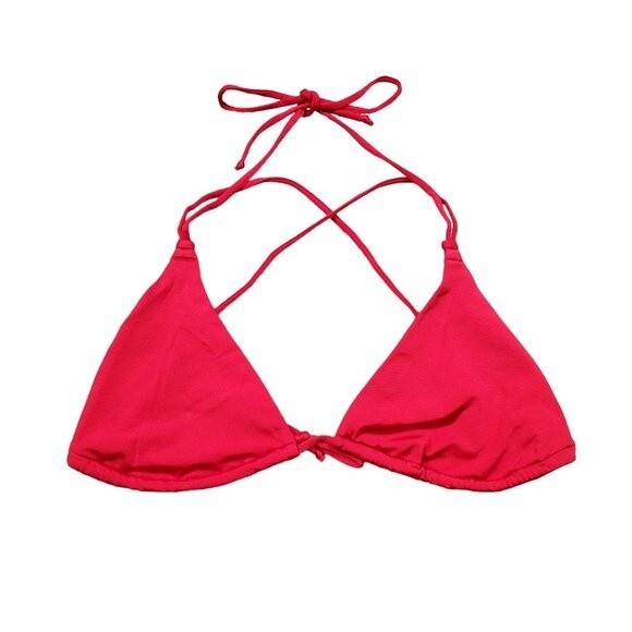 L’Agent by Agent Provocateur Robbie Red String Bikini Top Size Medium NWT - Picture 2 of 8